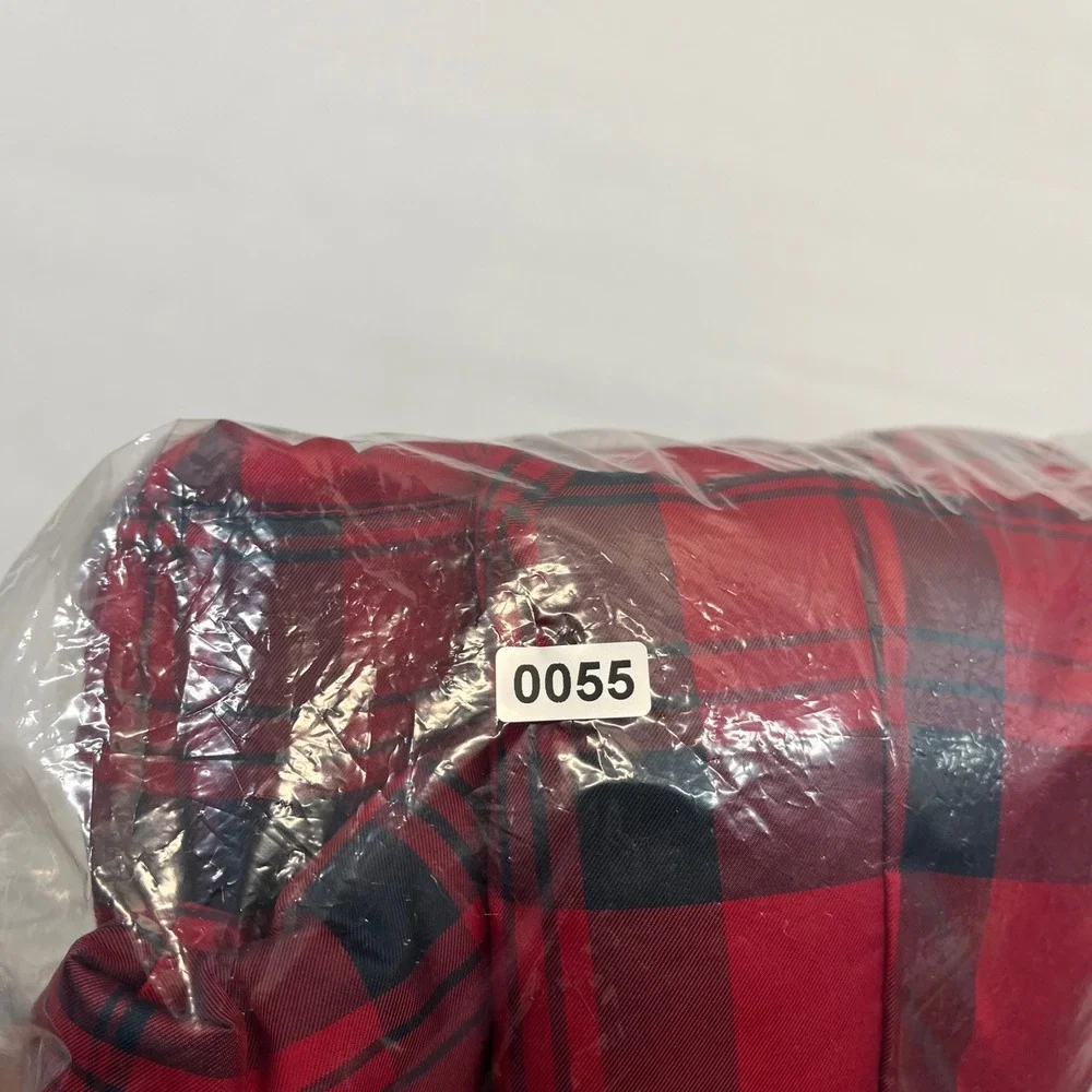 Ralph Lauren Puffer Vest Kids Red Plaid Toggle Crest Preppy 6X Sleeveless Jacket